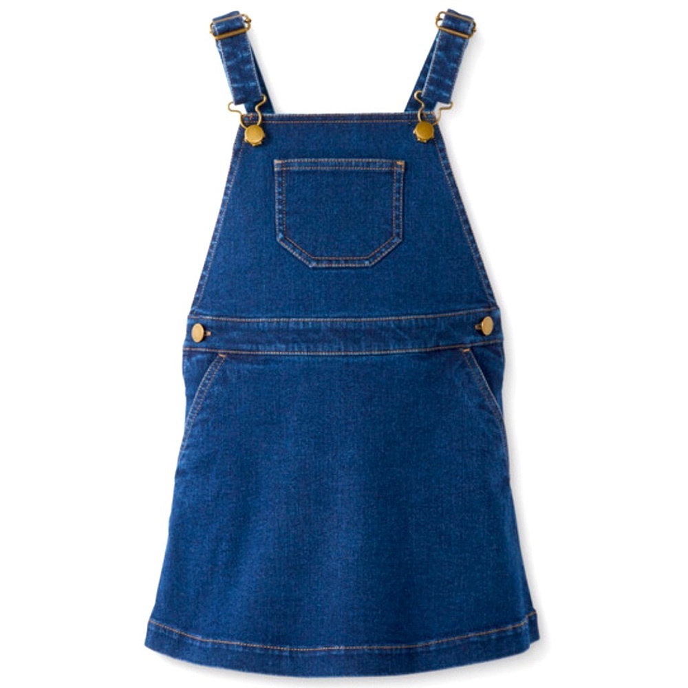 Hanna Andersson Girls 10 Stretch Denim Blue Jean Jumper Overalls